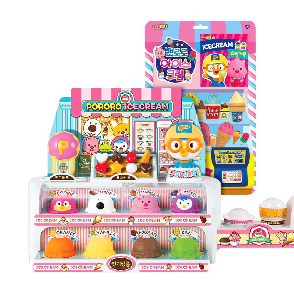 뽀로로 아이스크림 가게 + 아이스크림 미니 토이북 세트, 1세트, 뽀로로 아이스크림 가게 + 미니 토이북 39,900원