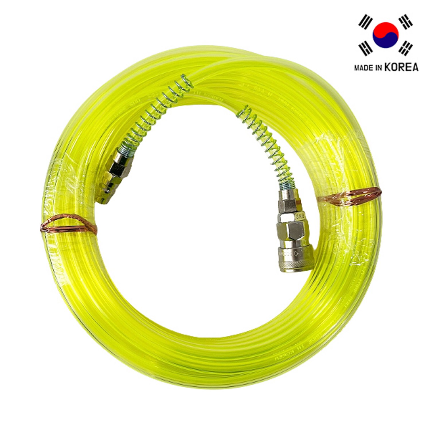 국산 우레탄 연질 형광 에어호스 원터치카플러 장착 콤프레샤 컴프레서 28,100원
