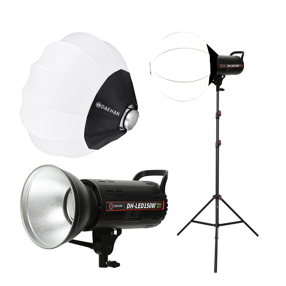 스튜디오 라이브 개인 방송 셀프 영상 촬영 조명 썬빔라이트 150W 젬볼 스트롱 스탠드 세트 329,100원