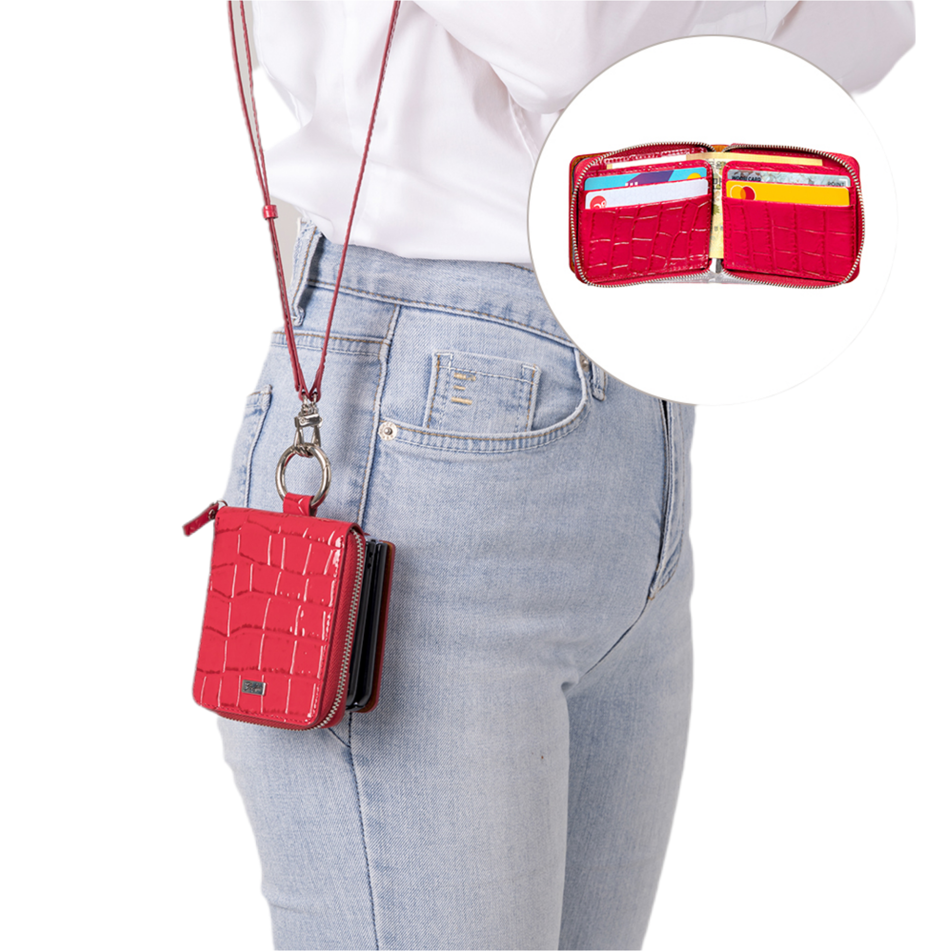 본아띠 천연소가죽 악어 돌체 지갑형 지퍼 힌지보호 갤럭시 Z플립 케이스+크로스 줄 75,600원