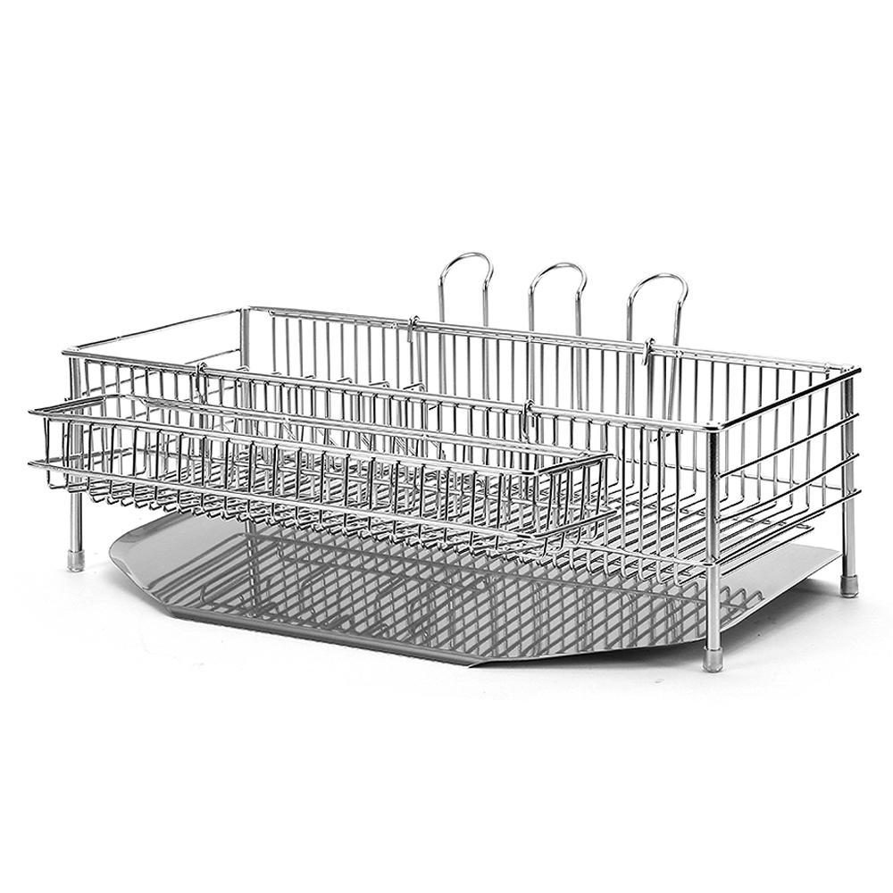 리빙제이 리얼 올스텐 304 식기 건조대 + 접시꽂이, 1단, 실버(중), 1세트 38,900원