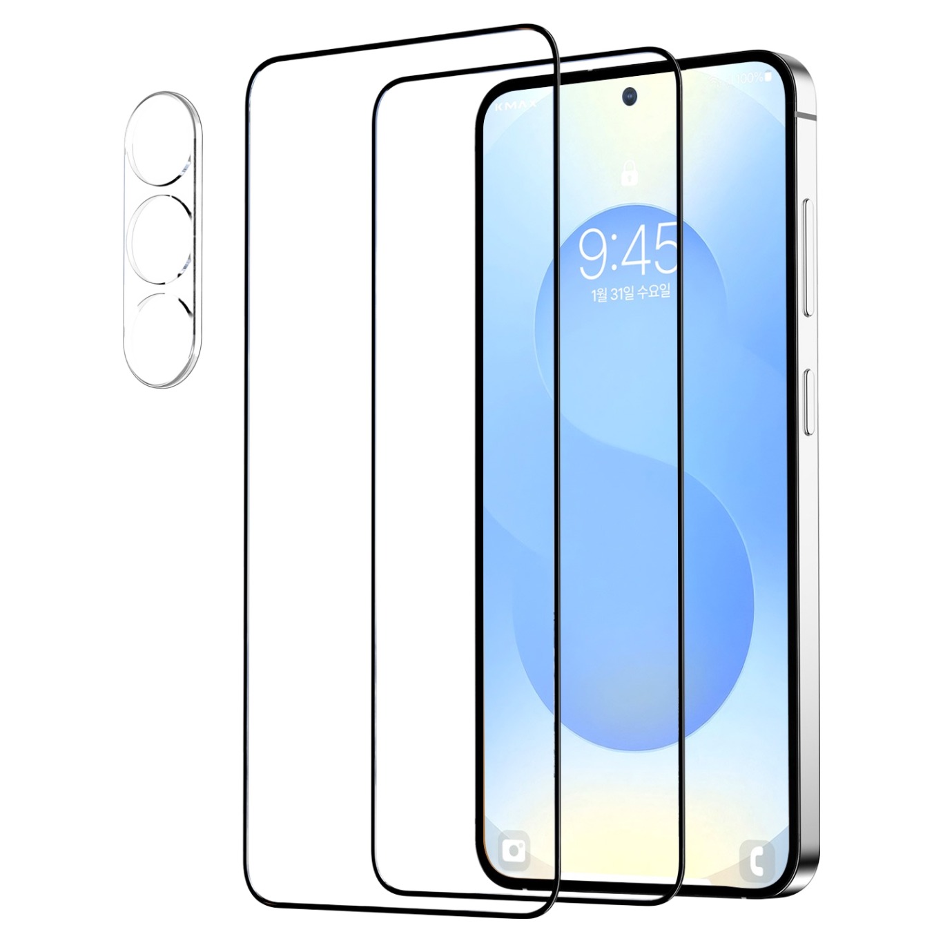 케이맥스 전면 강화유리 필름 2P + 카메라 필름 세트, 1세트 14,300원