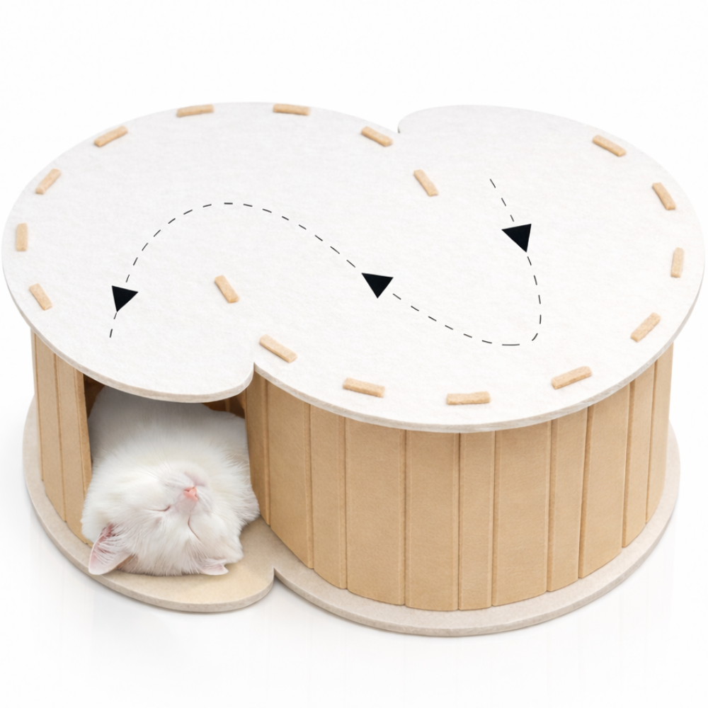 디오두 S자 터널 고양이 숨숨집, 그레이, 1개 17,900원