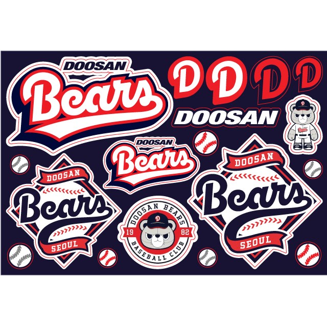 (신버전) [두산베어스 야구 KBO 응원봉 자동차 스티커 16,000원