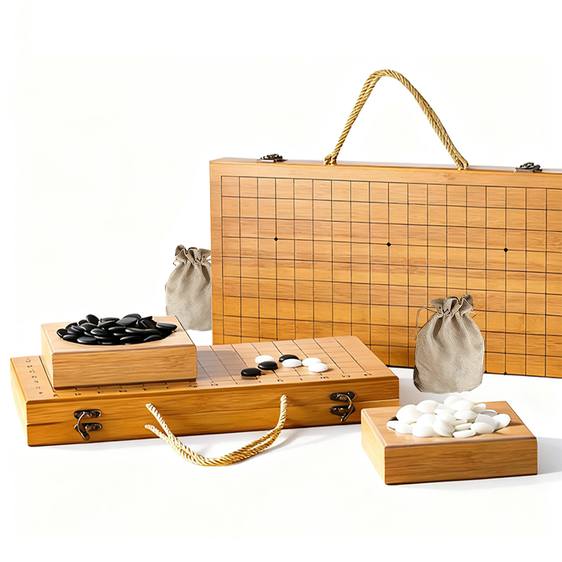호밍사이 2.5cm 대나무 바둑판 세트 접이식 휴대용 모조 옥 조각 29,900원