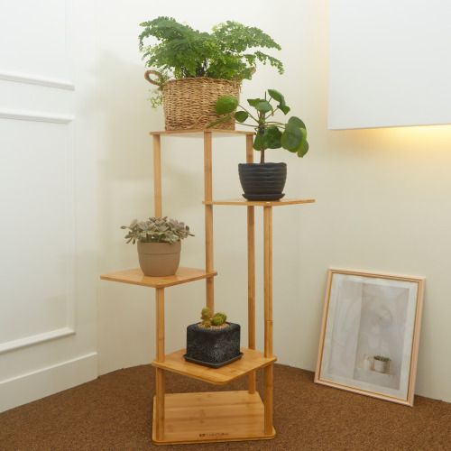 코지테일러 대나무 원목 화분받침대 선반 B120, 5단, 단일색상 29,900원