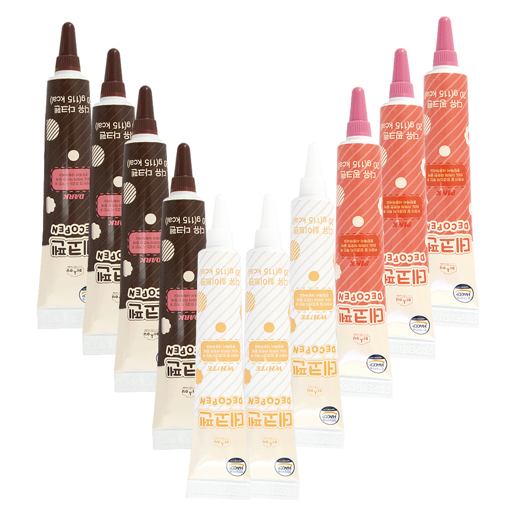 상상앤드 디유 데코펜 다크 4p + 화이트 3p + 핑크 3p 세트, 1세트, 20g 9,900원