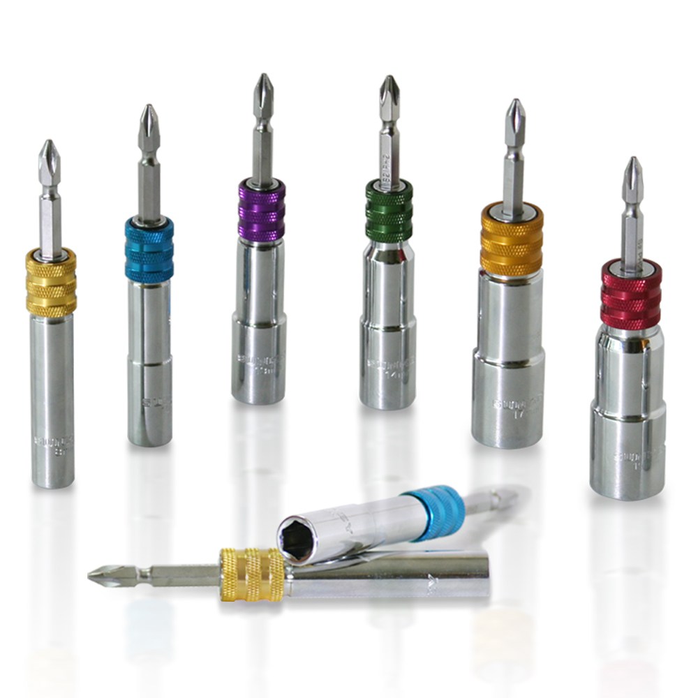 원터치 드라이버 롱비트소켓 전동/임팩/드릴 비트 복스 렌치 복스알 8mm~19mm 6종1세트 44,000원