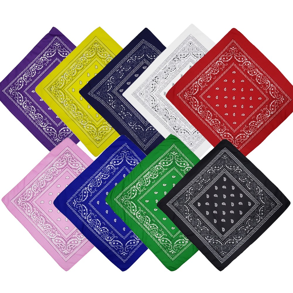 페이즐리 칼라 등산손수건(55X55CM) 페이즐리 반다나 두건 등산 자전거 500원