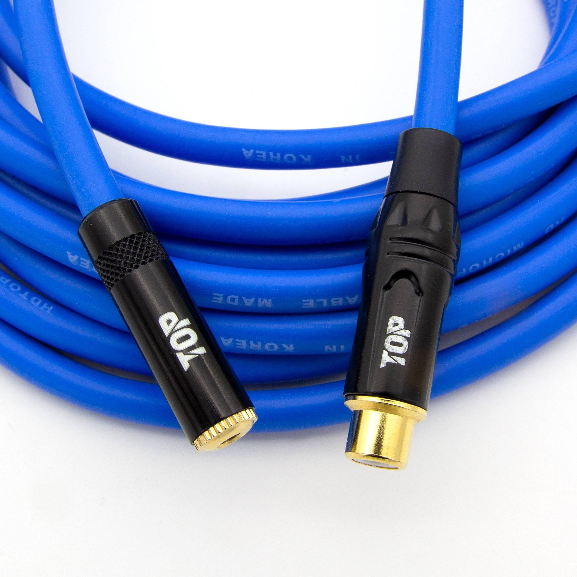 HDTOP 국산 제작 3.5 스테레오 암 to RCA 암 케이블 블루 10M HT-TP1507, 1개 42,000원