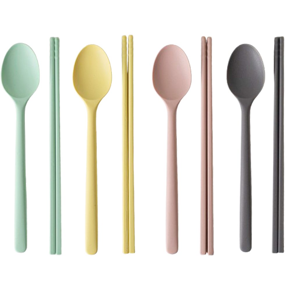 소소낫 실리콘 컬러 혼합 수저 4인세트, 1세트, 숟가락+젓가락, 민트+옐로우+핑크+차콜 18,900원