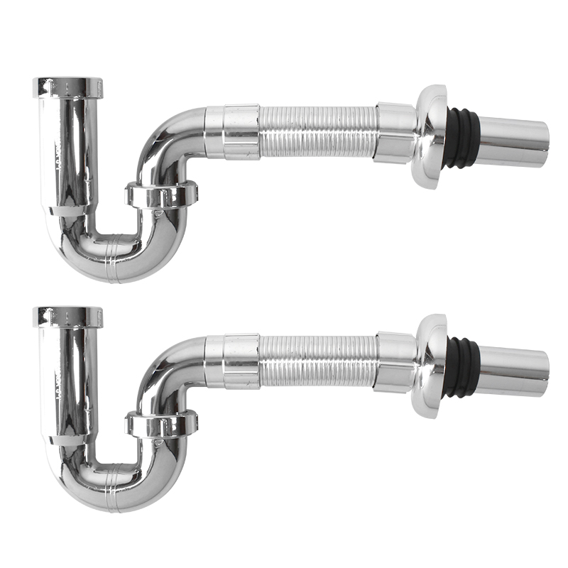 국산 세면대 벽면(P형) 배수트랩 2개입 세트, 1개 9,900원