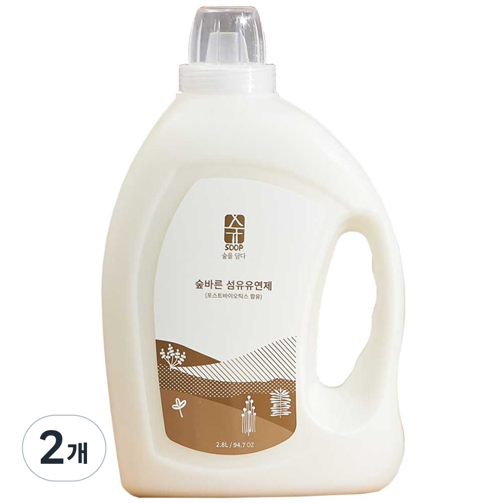숲바른 아기 유아 대용량 섬유유연제, 2개, 2.8L 24,640원