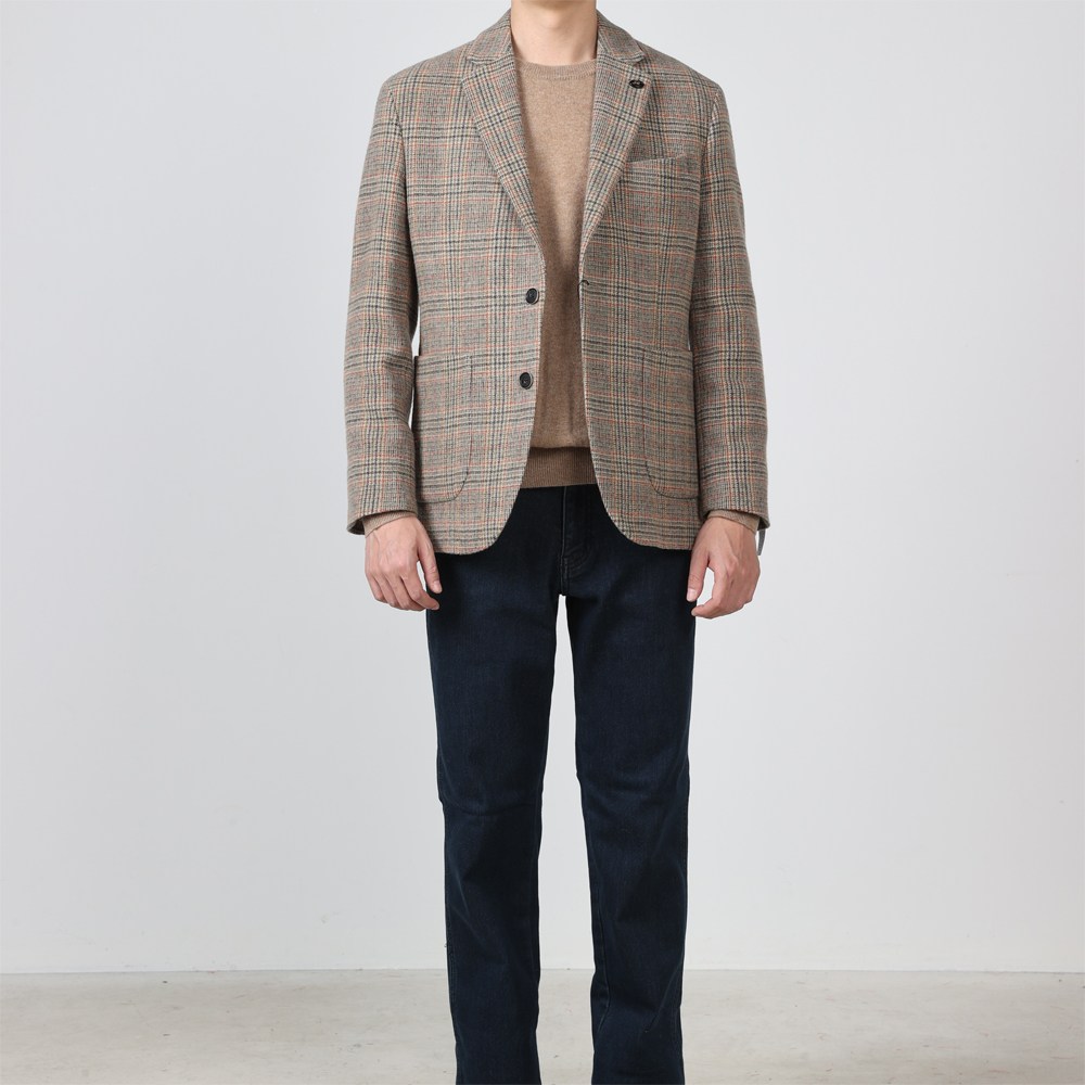 본사 직영 신상 할인 런던포그 브라운 글렌체크 자켓 LPWJA798 22, 현재가 214,400원