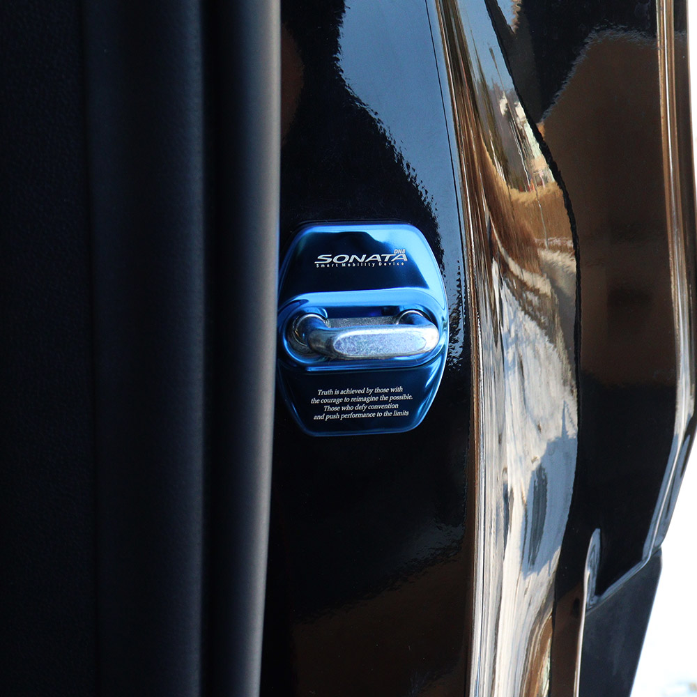 [비브랜드]와이앤유 로고 레터링 각인 크롬 도어스트라이커 도어락 체결커버 몰딩 차량용품 쏘나타DN8 호환 2,700원