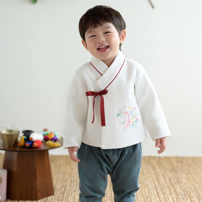 더예한복 이설한복 20009 하얀은새 남아용 한복세트 45,900원