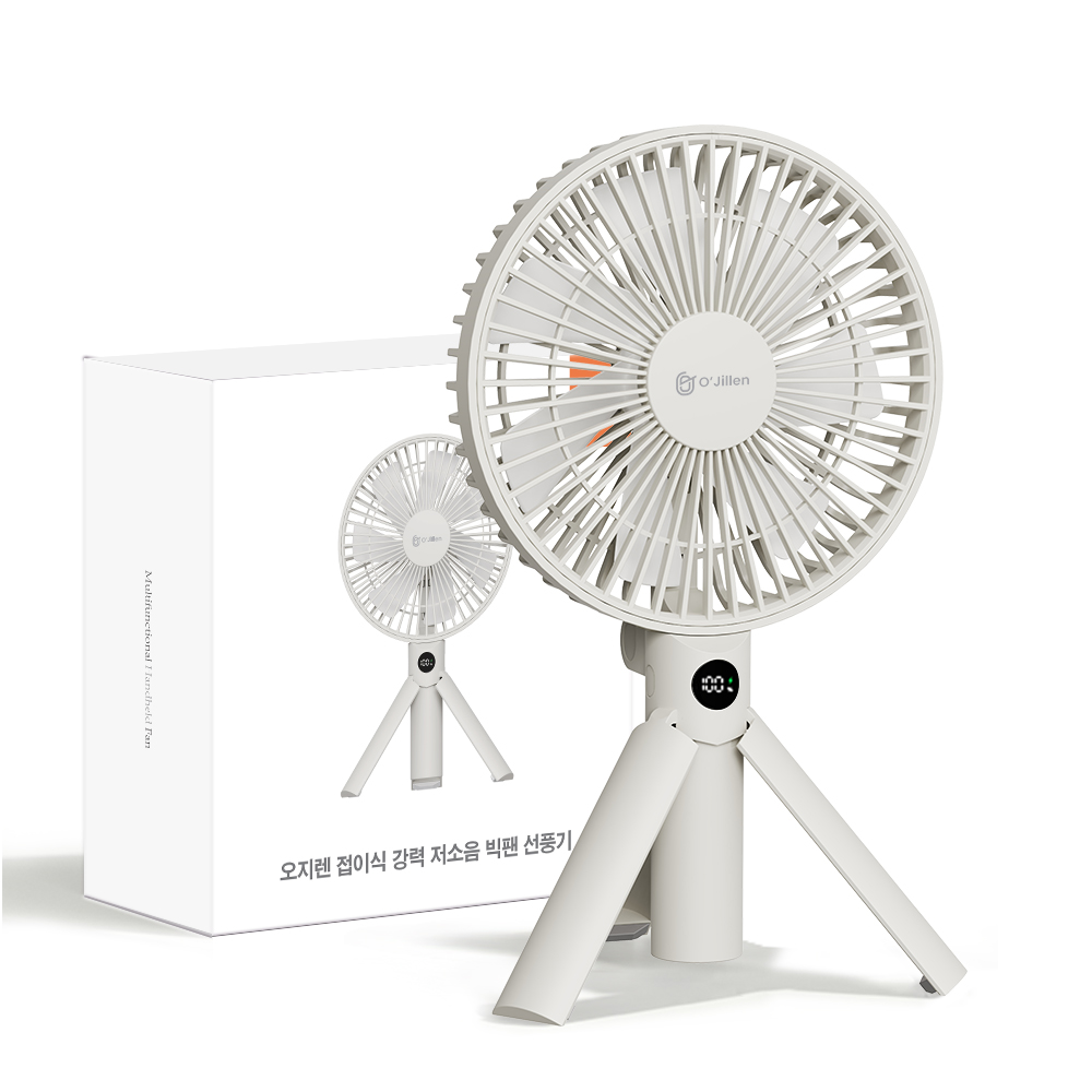 오지렌 무선 접이식 BLDC모터 강력 저소음 탁상용 휴대용 캠핑용 빅팬 선풍기, 아이보리, KC-F80 40,900원