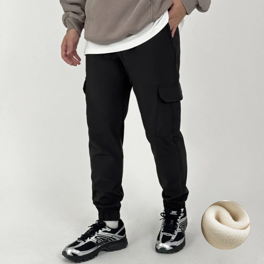 바이일이오 겨울 남자 기모 입체카고 밴딩 스판 조거팬츠 작업복 가능 27,100원