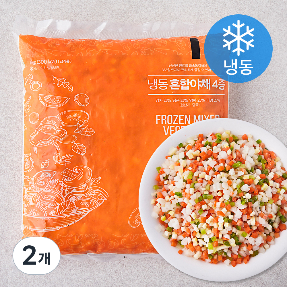 [로켓프레시] 혼합야채 4종 감자 당근 양파 피망 (냉동) 6,500원