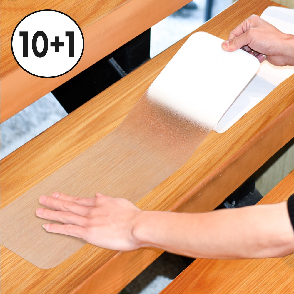 계단 미끄럼방지 테이프 매트 패드 계단형 스티커 바닥 미끄럼방지매트 욕실 화장실 실내 실외 계단 반 투명 10cm 15cm 선택 복층 일자형 논슬립 미끄럼 방지용 시공 강아지 방수, 1개, 투명 15,900원