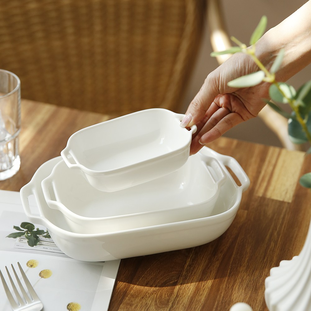 오븐 손잡이 오븐볼 오븐식기 오븐그릇 스파게티 세라믹 전자레인지 가정용 업소용 3size, 1개, 화이트_소 9,800원