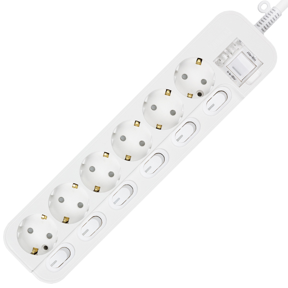 동양 국산 접지 멀티 콘센트 개별+과부하차단 멀티탭 (16a) 6구, 1개, 화이트, 3m 23,400원