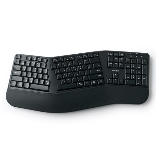 아이리버 멀티페어링 인체공학 무선키보드, 블랙, EQwear-ERGO WAVE EW3, 제조사축 49,500원