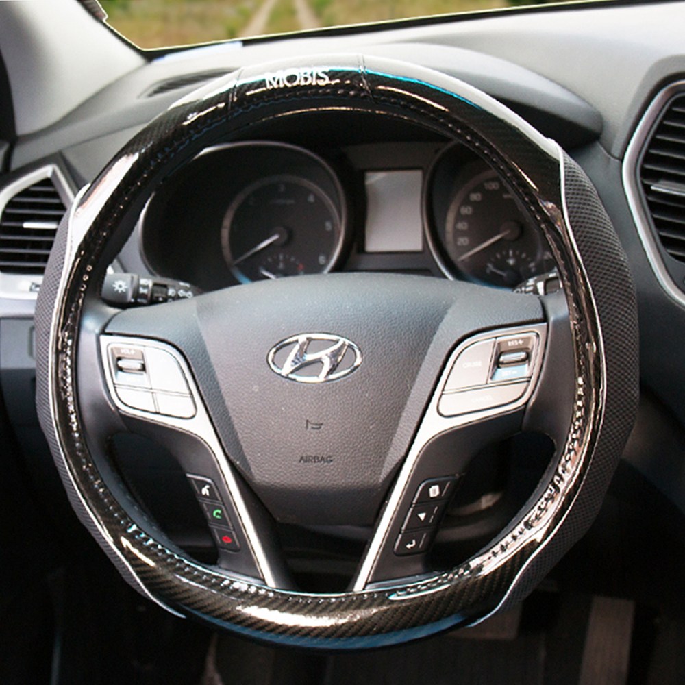 초이스몰 현대모비스 카본그립 쿠션 부드러움 안정성 미끄러움방지 손잡이 핸들커버, 블랙 32,000원