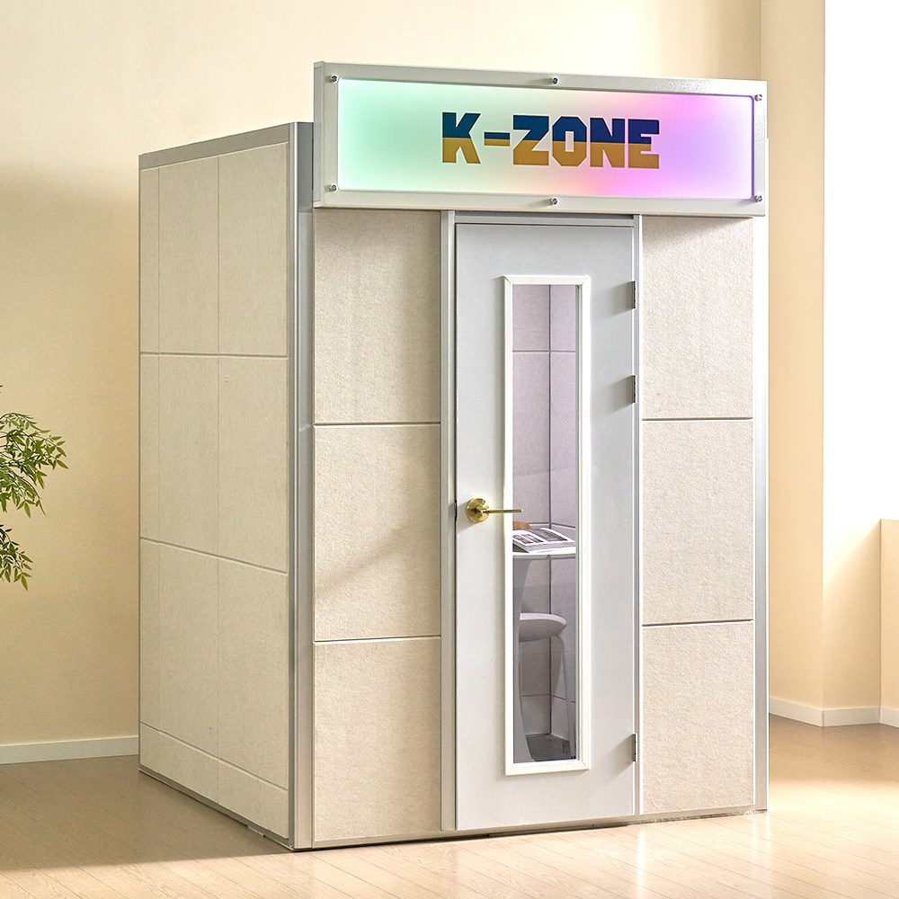 K-존 방음부스 1인 개인용 공간형 가정용 전화 사무실 공부방 녹음실 연습실 맞춤 제작, 1개, 전남/전북/경남/경북-2인용 3,250,000원