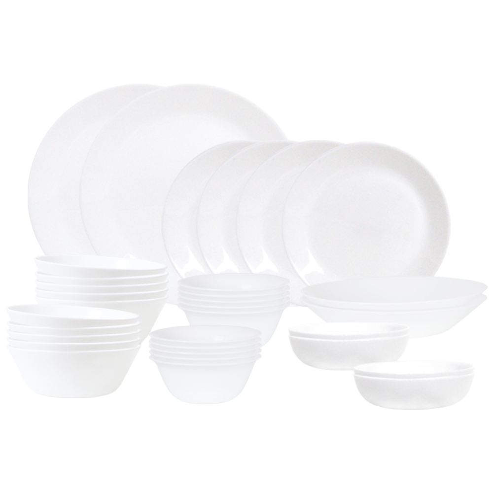 바칠레 그라나다 내열강화유리 6인30P 그릇세트 밀크글라스, 화이트, 9종, 1세트 73,900원