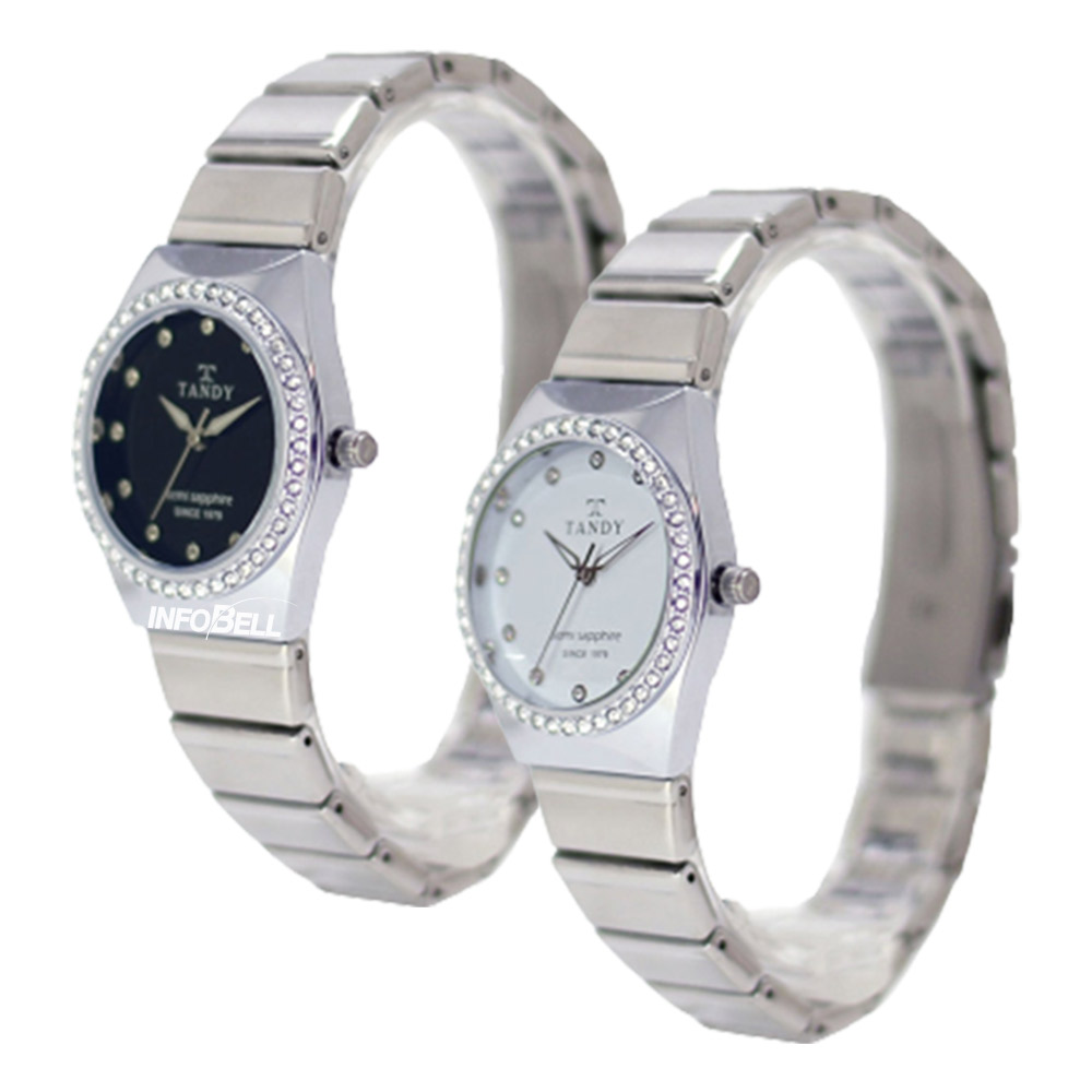 인포벨 탠디 사파이어 여성 메탈 밴드 시계 TS-301 BK WH 550,000원