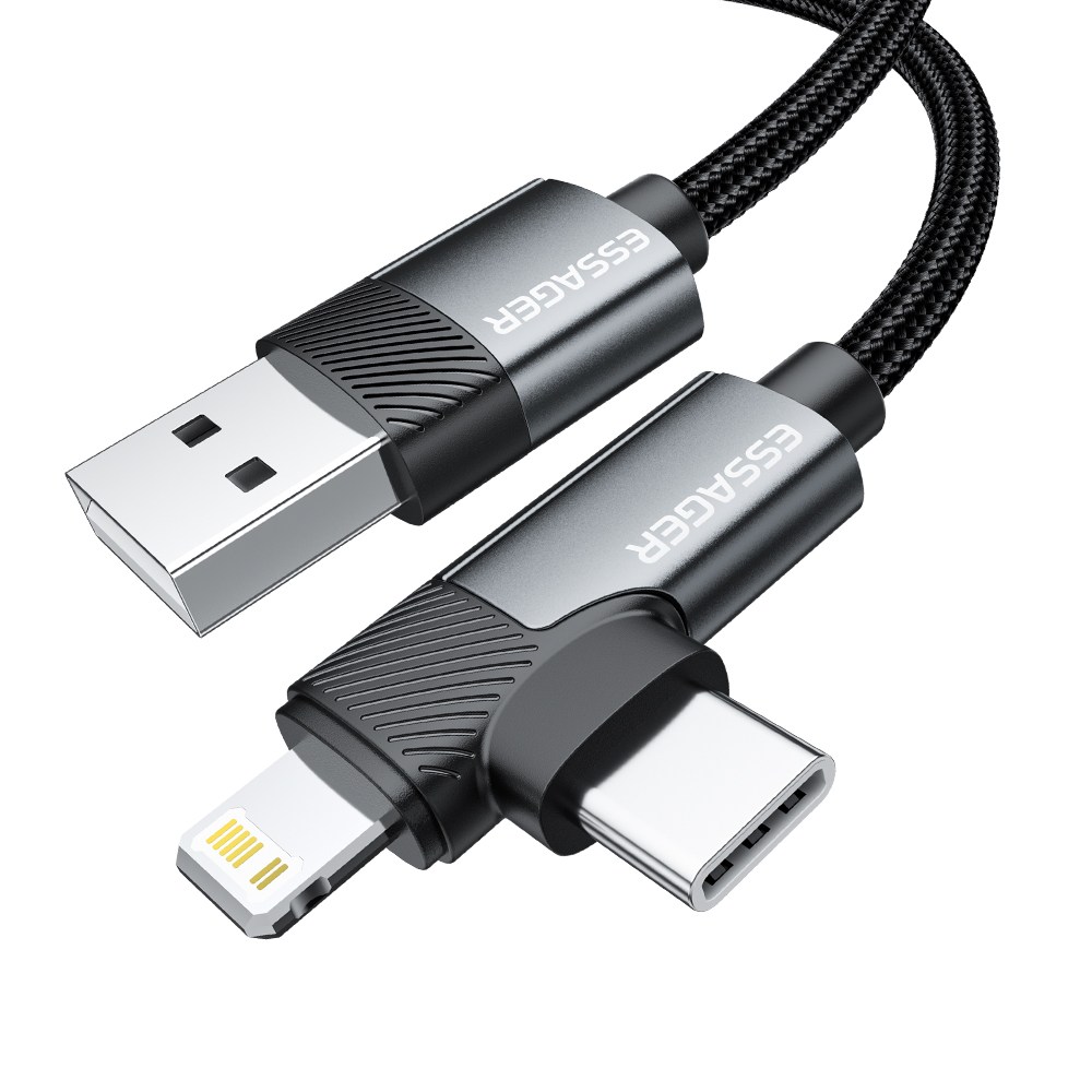 Essager A to C타입+아이폰8핀 3A PD 고속충전 케이블 2개입, 2개, 회색, 2m 36,500원