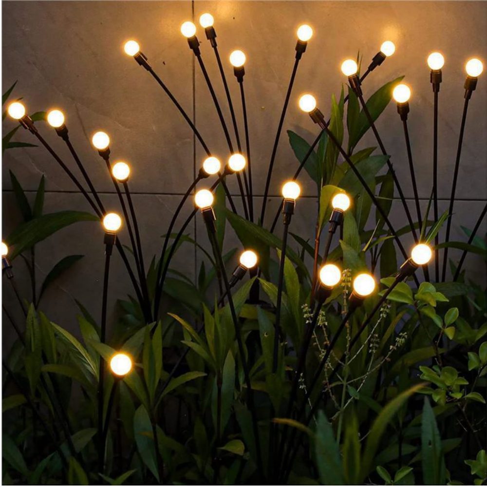 노란집 태양광 태양열 야외 반딧불 조명 정원등 잔디등, 노란색 불빛 10구 조명 8,800원