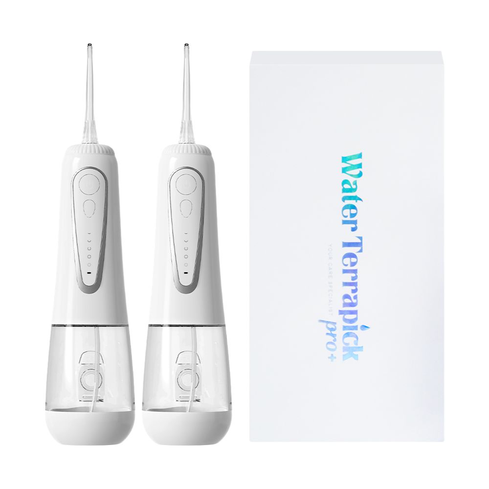 [치과추천판매] 워터테라픽 프로 휴대용 구강세정기 물치실 치아 치간 세척기 워터칫솔 2개, 화이트, 워터테라픽 프로 145,900원