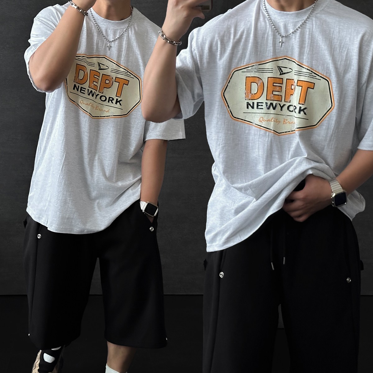 빠델 뎁트 오버핏 박스핏 티셔츠 빅사이즈 반팔티 24,700원