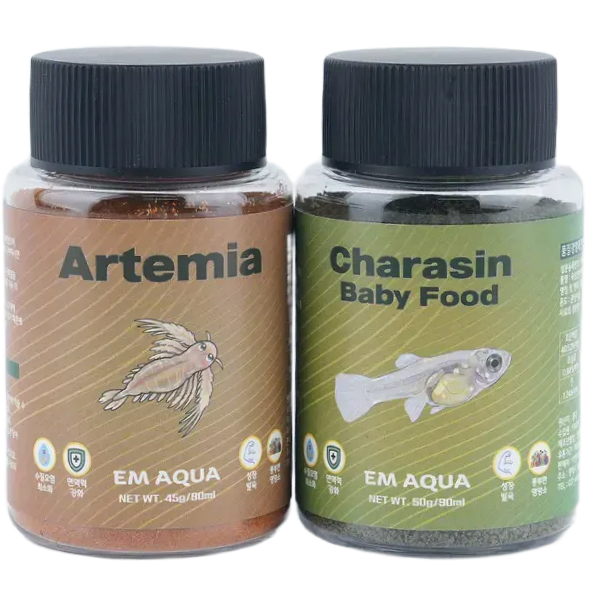 치어먹이 소형 열대어 사료 탈각 알테미아 구피치어밥 카라신 1+1 셋트, 2개, 90ml 8,800원