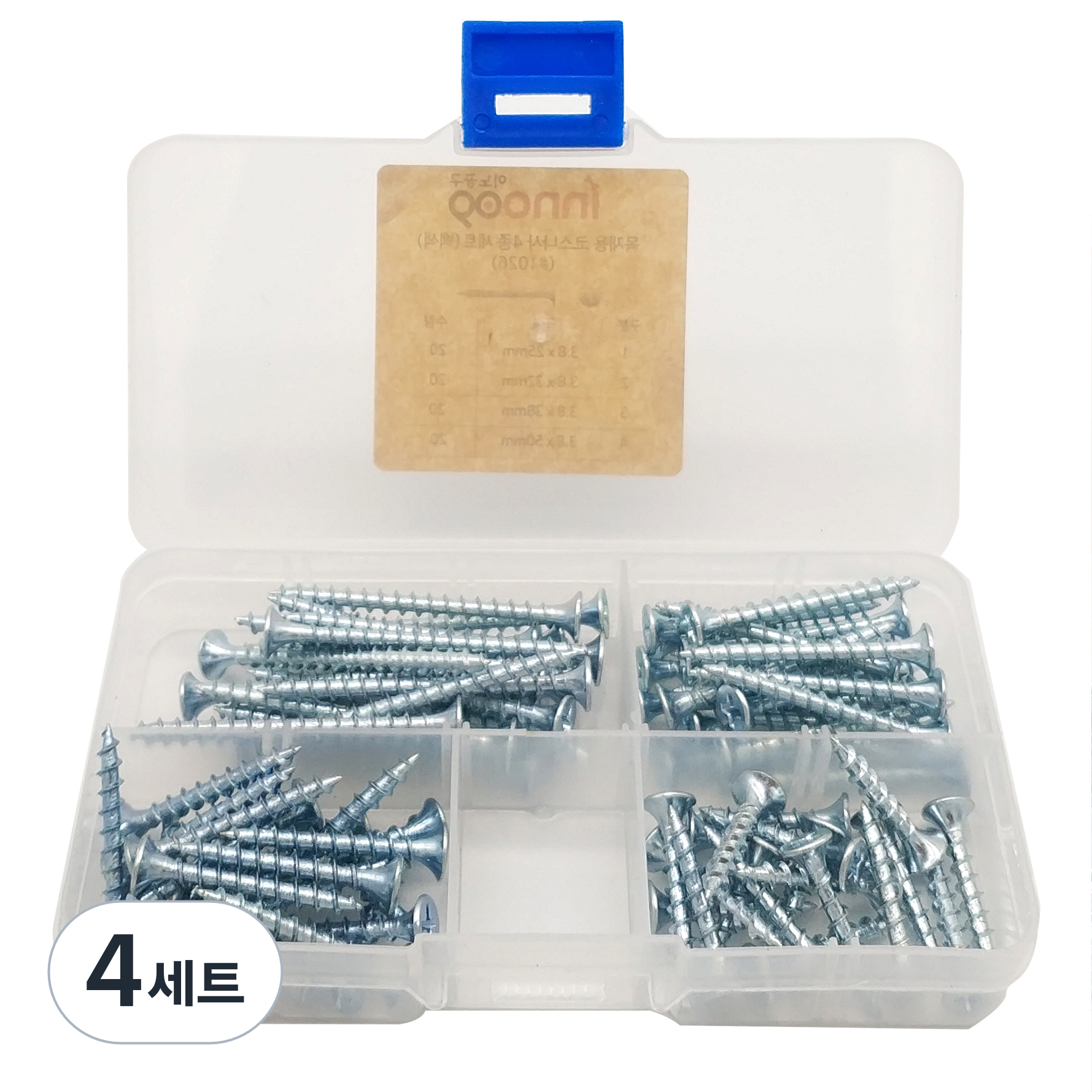 이노공구 목재용 코스나사 4종 20개 백색 21,100원