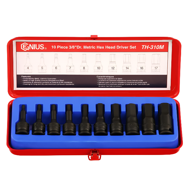 대만산 3/8 육각비트소켓 TH-310M 육각렌치 복스알세트 6각 헤드복스세트 44,000원