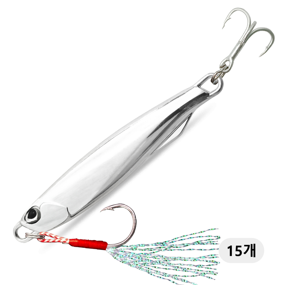 치승 CD 크롬 메탈지그 루어낚시, 15개, 20g, 실버 20,660원