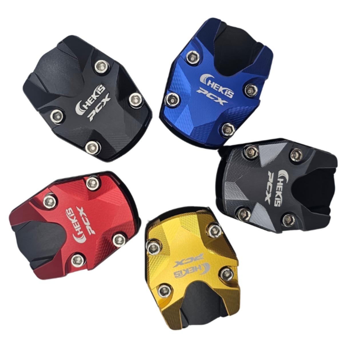 CHEKIS PCX 사이드스탠드클립 왕발 PCX로고각인 사이드스탠드 전년식호환, 1개, 블루 20,400원