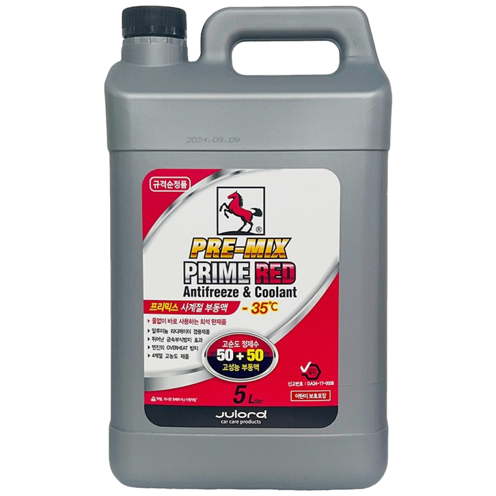 말표 물없이 바로쓰는 프리미엄 사계절 냉각수 빨강 5L / 차량용 부동액/ MALPYO, 1개, 5L 11,520원