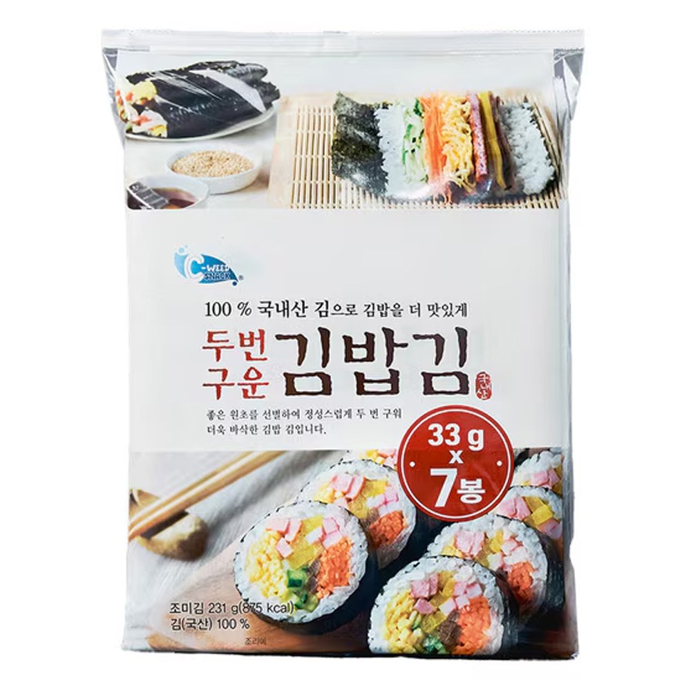 예맛 두번구운 김밥김, 33g, 7개 18,600원