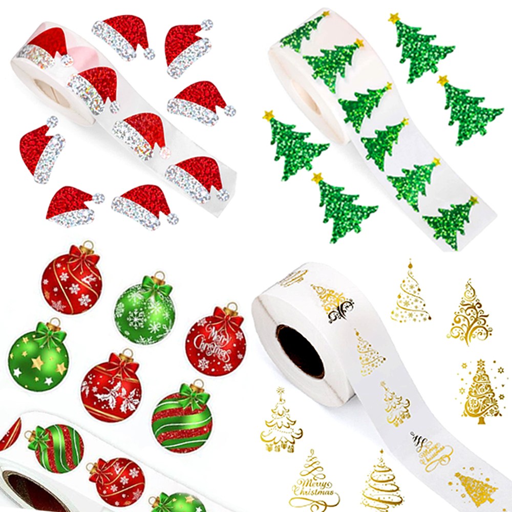 [5시건 당일출고] 크리스마스 롤스티커 5종 라벨스티커 선물포장 다꾸 씰 성탄절 장식 트리, 1개, 05.테두리 장식 5,780원