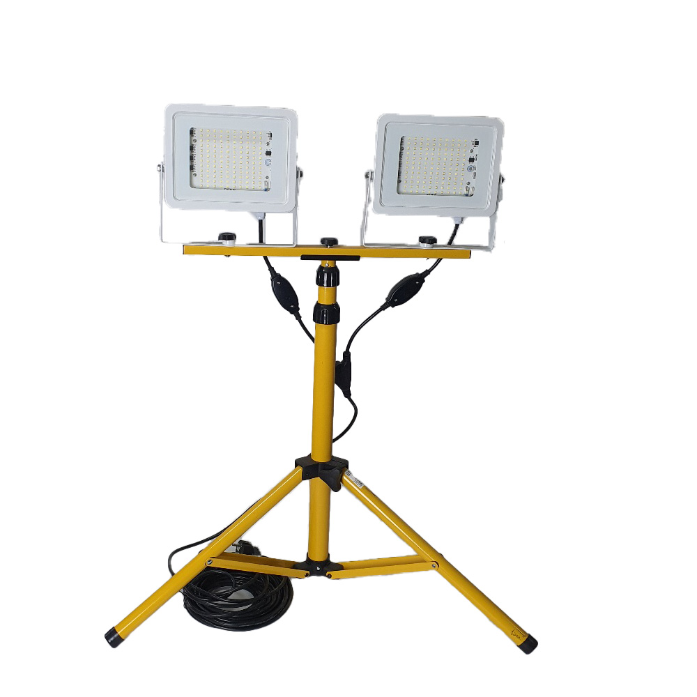DI 투광등 세트 2구 100W LED 투광기 작업등 캠핑조명 스탠드작업등 세트, 1개 99,000원