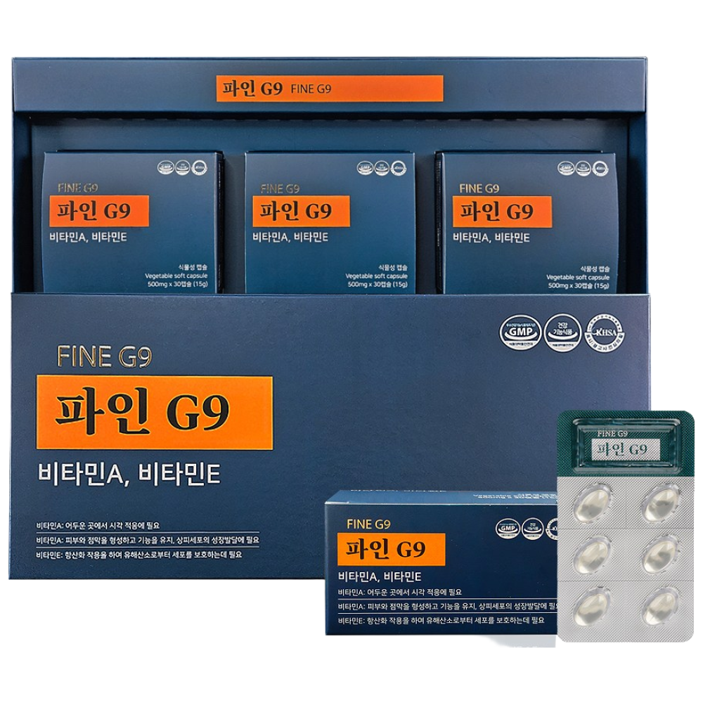 파인G9 프리미엄 비타민AE 송침유 (솔잎증류농축액) 3개월분, 3개, 30정 62,140원