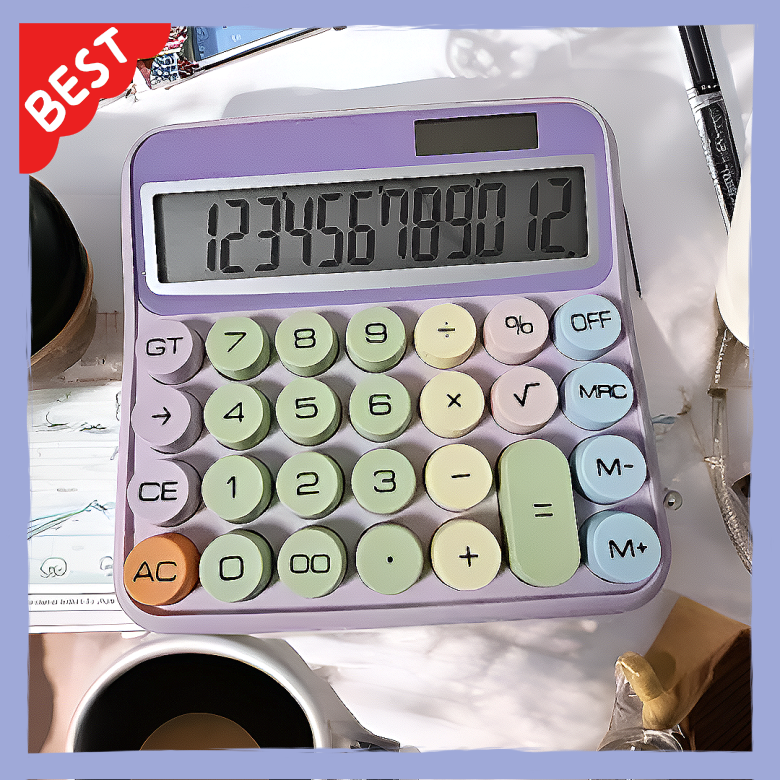 광안리보부상 레트로 태양열 예쁜 기계식 파스텔톤 귀여운 전자 계산기 대형 16,900원