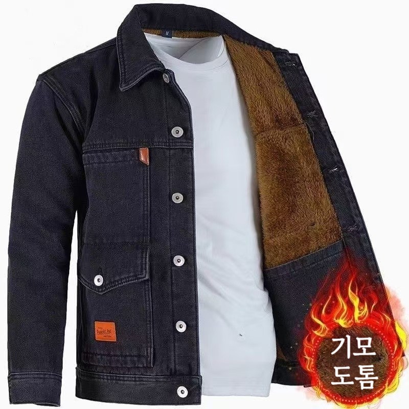 에쥬아 남성 기모안감 청자켓 추동 보온 데일리룩 데님 레이어드 셔츠 38,880원