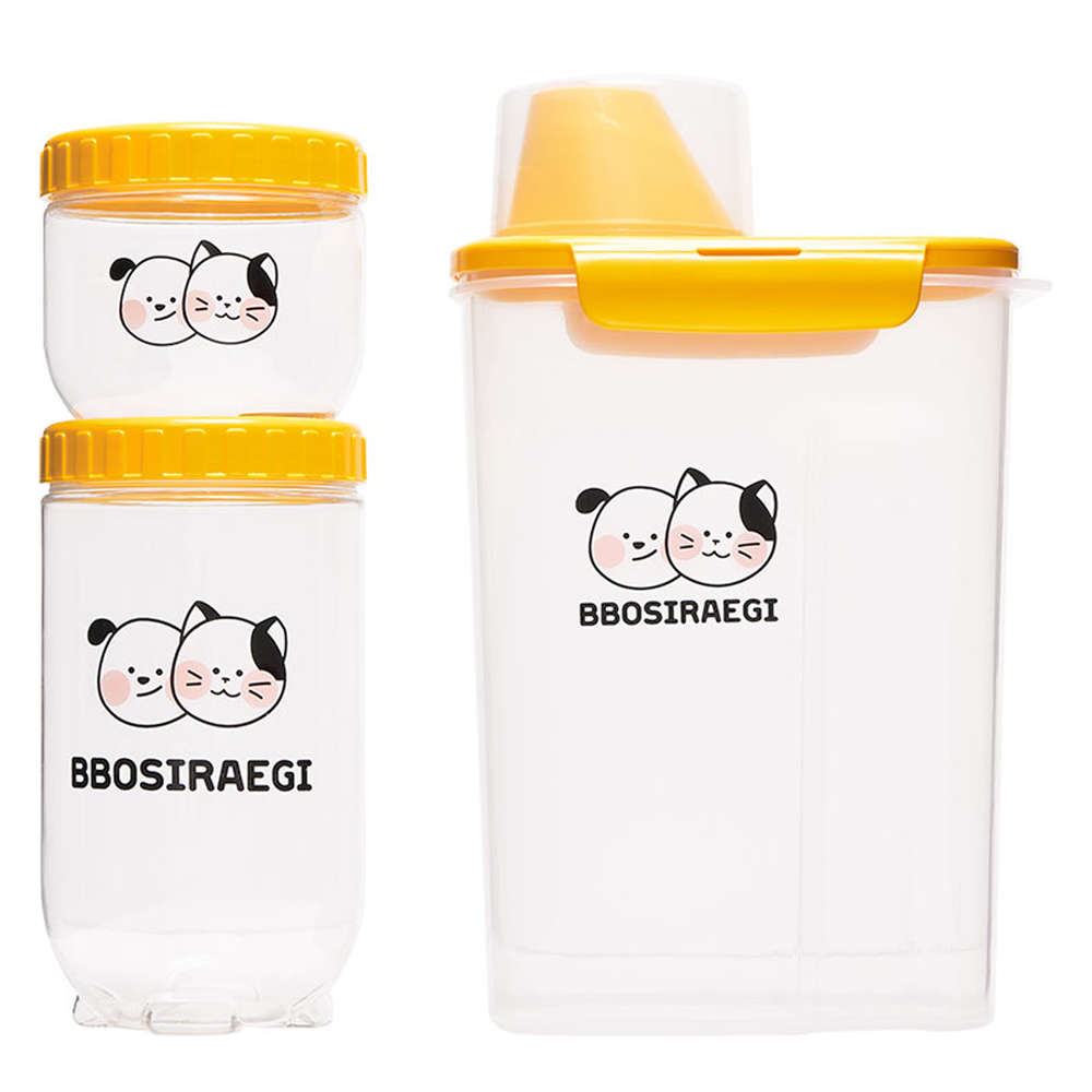 뽀시래기 반려동물 사료보관통 3종 세트 19,900원