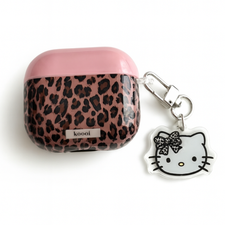 레오파드 키티 키링 에어팟케이스, 1개, 핑크, 에어팟4세대 12,700원