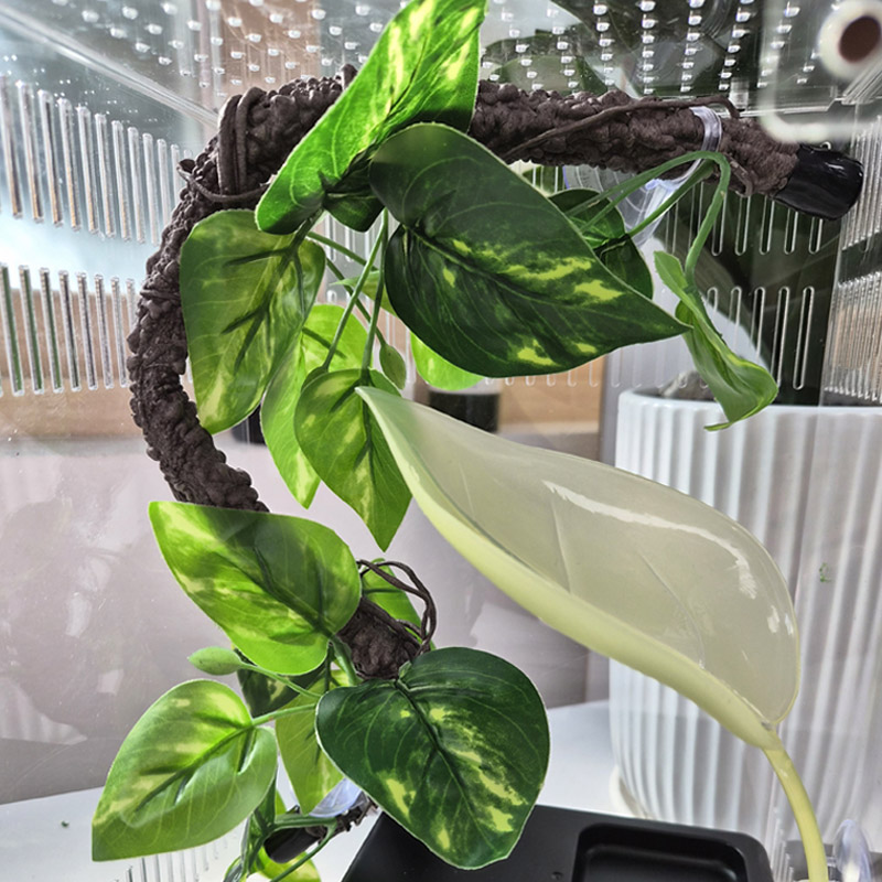 크레스티드게코 도마뱀 백업 나뭇잎 정글바인 인조넝쿨 은신처 구조물 인테리어 10,900원